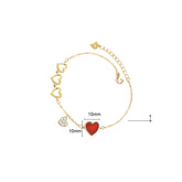 سوار من الفضة الإسترلينية عيار 925 مرصع بحجر العقيق الطبيعي من أم الصدف من Sweet Heart To Heart