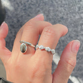 خاتم جديد قابل للتعديل من الفضة الإسترلينية عيار 925 بتصميم ثلاث صدفات بحرية