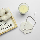 خلخال قدم من الفضة الإسترلينية عيار 925 على شكل كرة من الخرز الفضي