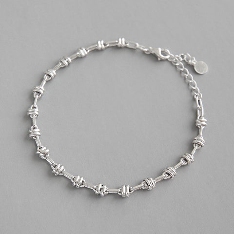 Honey Moon Lover Beads 925 Sterling Silver Promise Bracelet